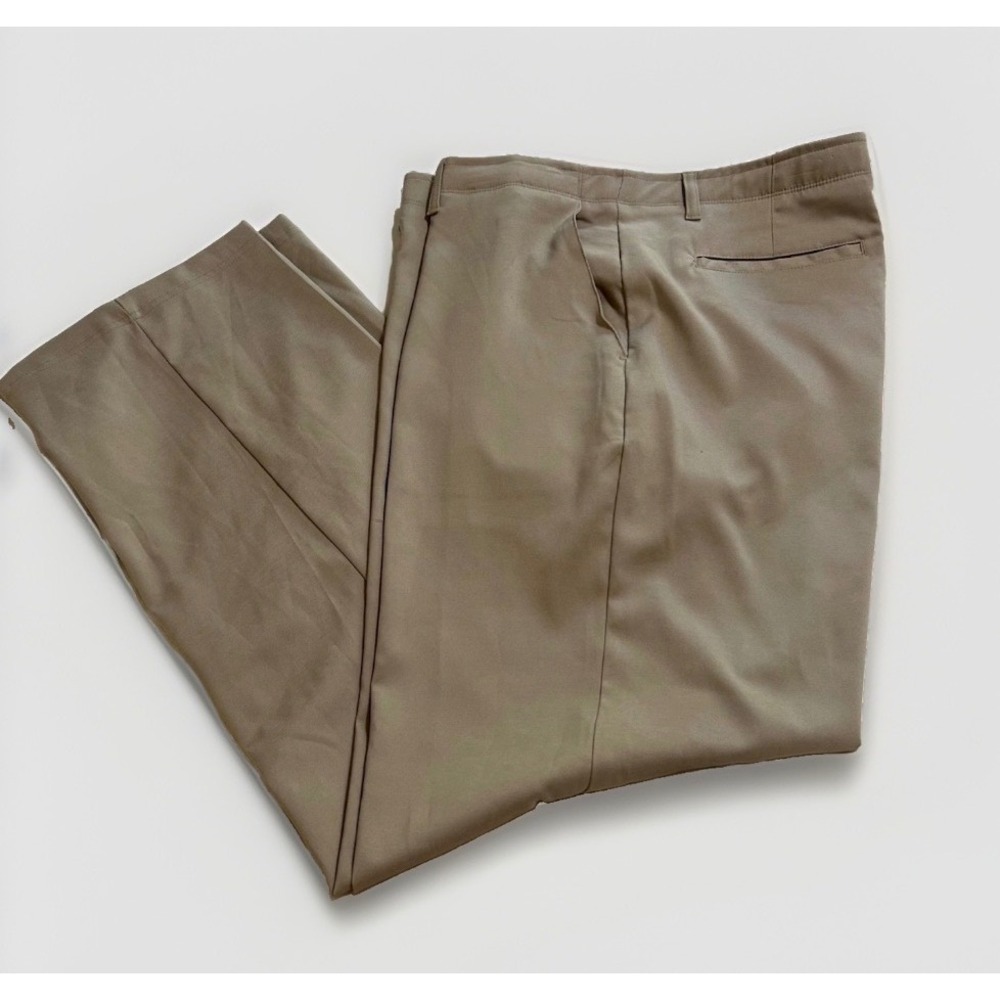 Pebble Beach Dry-Luxe Performance Golf Pants Mens 40x32 Khaki Tan Stretch Chino